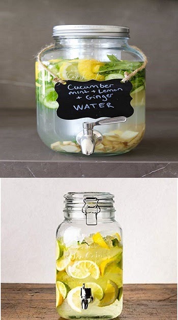 Lemon Mint Cucumber Ginger Water