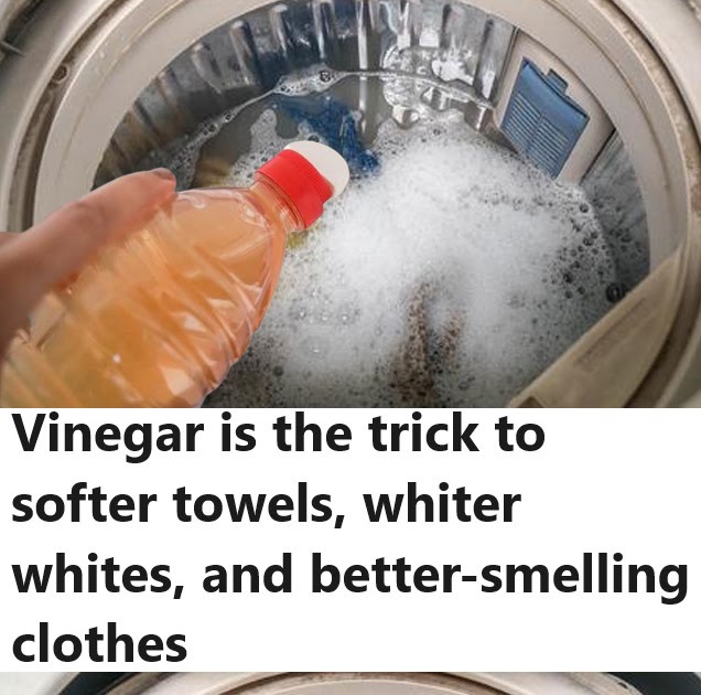 Vinegar is the trick to softer towels, whiter whites, and better-smelling clothes